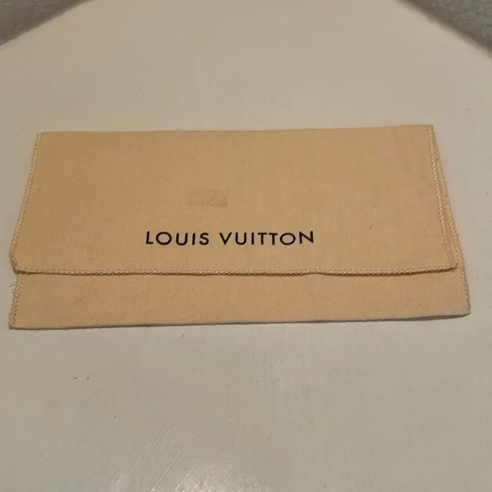 Louis Vuitton Fold Over Dust Cover Tan Spellout Front Bag Storage Travel Luxury